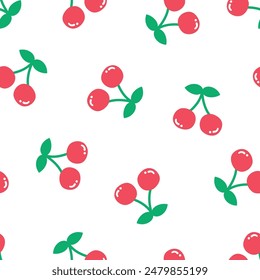 cherry seamless pattern design for background, wallpaper, carpet, textile design, fabric, blanket, blanket for kids, card , wrapping paper , notebook ,batik, diary cover, and etc.