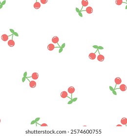 cherry seamless pattern design for background, wallpaper, carpet, textile design, fabric, blanket, blanket for kids, card, wrapping paper, notebook, batik, diary cover, decorative and etc.