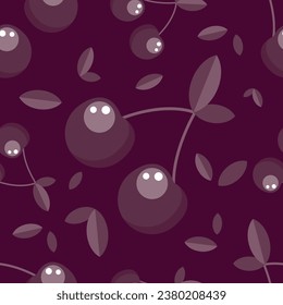 Cherry seamless pattern on colorful background. Vector illustration.