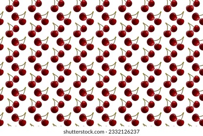 Cherry seamless pattern vector graphics