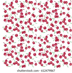 Cherry seamless pattern. Vector illustration.