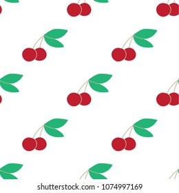 Cherry seamless pattern, vector for modern t shirt print, embroidery patch and printing. Fashion graphic tee and printed tee. For boy girl fabric hand drawn background design