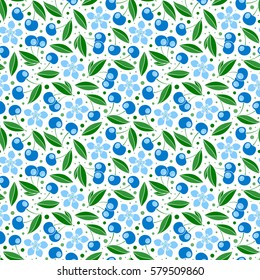 Cherry seamless pattern. Vector texture for textile, wrapping, wallpapers and other surfaces.