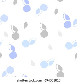 Cherry seamless pattern. Vector texture for textile, wrapping, wallpapers and other surfaces.