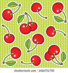 Cherry seamless stock illustration pattern  