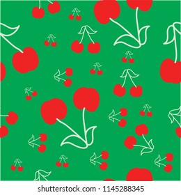Cherry seamless vector pattern