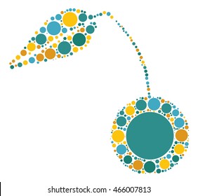 Cherry shape vector design by color point