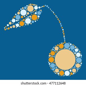 Cherry shape vector design by color point