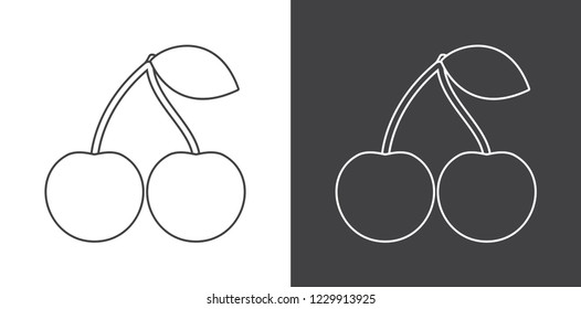 Cherry sign icon