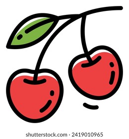 Symbol für das Symbol für die einfache Linie Cherry