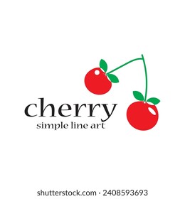 Cherry simple logo that is unique and fresh