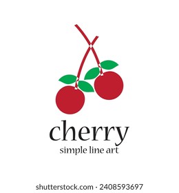 Cherry simple logo that is unique and fresh