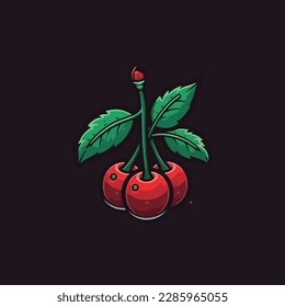 cherry simple modern logo vector