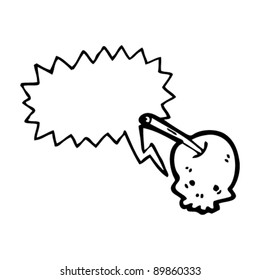 cherry skull cartoon