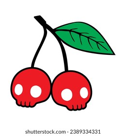 Cherry Skull Patches V101 Patch Streetwear, Urban, Luxury, Modern Design Patch Commercial Use