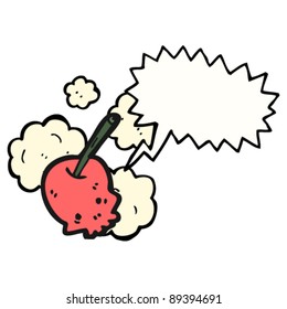 cherry skull with thought bubble
