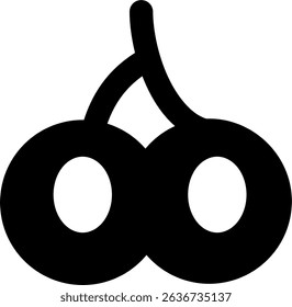 Cherry Slice glyph icon design style