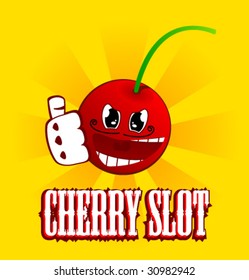 Cherry slot vector illustration.