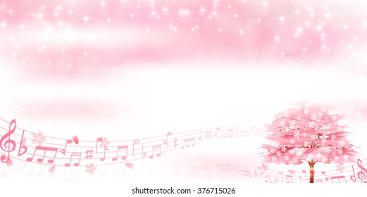 Cherry spring flower background