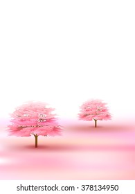 Cherry spring flower background