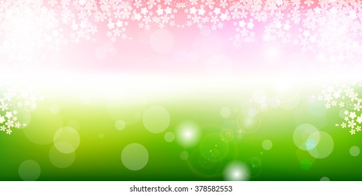 Cherry spring flower background