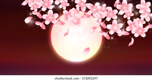 Cherry spring flower background