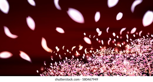 Cherry spring flower background