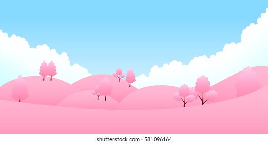 Cherry spring flower background