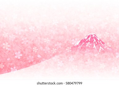 Cherry Spring Fuji Mountain Background