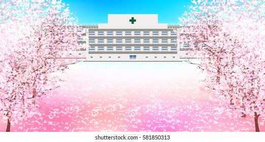 桜並木 のイラスト素材 画像 ベクター画像 Shutterstock