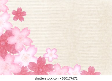 Cherry spring Japanese paper background