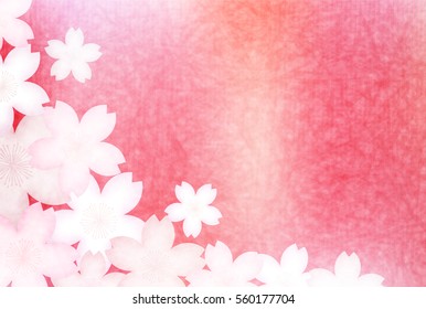 Cherry spring Japanese paper background