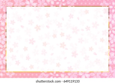Cherry spring New Year card background