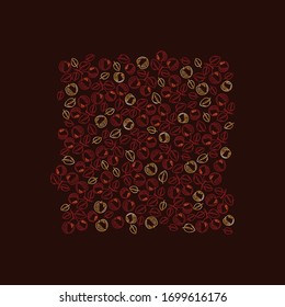 Cherry spring pattern in vector