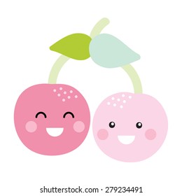Cherry sweet fruit vector illustration
