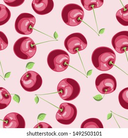 CHERRY SWEET PATTERN VECTOR BACKGROUND