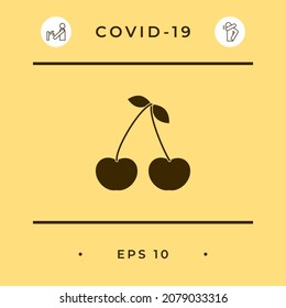 Cherry symbol icon. Element for your design