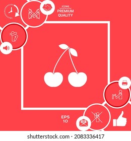 Símbolo de cereza. Elemento para su diseño