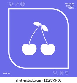Cherry symbol icon. Graphic elements for your design