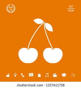 Cherry symbol icon. Graphic elements for your design
