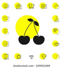 Cherry symbol icon. Graphic elements for your design