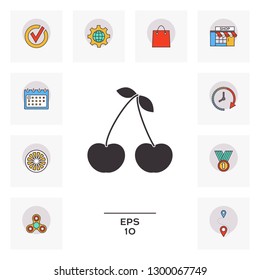 Cherry symbol icon. Graphic elements for your design