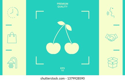 Cherry symbol icon. Graphic elements for your design