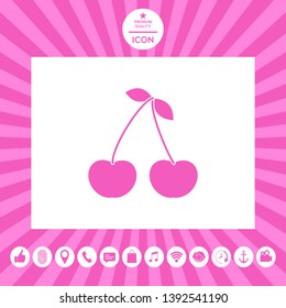 Cherry symbol icon. Graphic elements for your design