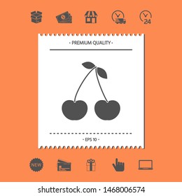 Cherry symbol icon. Graphic elements for your design