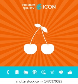 Cherry symbol icon. Graphic elements for your design