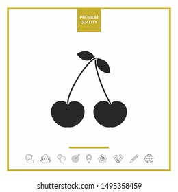 Cherry symbol icon. Graphic elements for your design