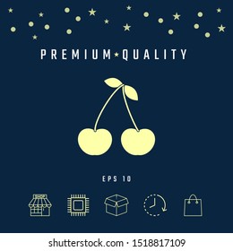 Cherry symbol icon. Graphic elements for your design