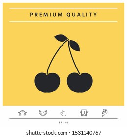 Cherry symbol icon. Graphic elements for your design