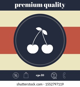 Cherry symbol icon. Graphic elements for your design